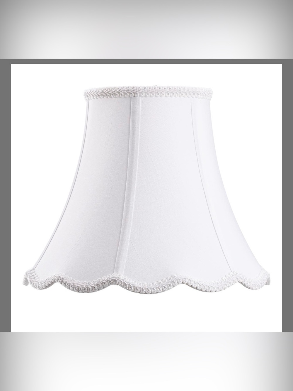 White Bell Lampshade, 6''X11.5''X9'', Solid Lamp Shade, Pack 1